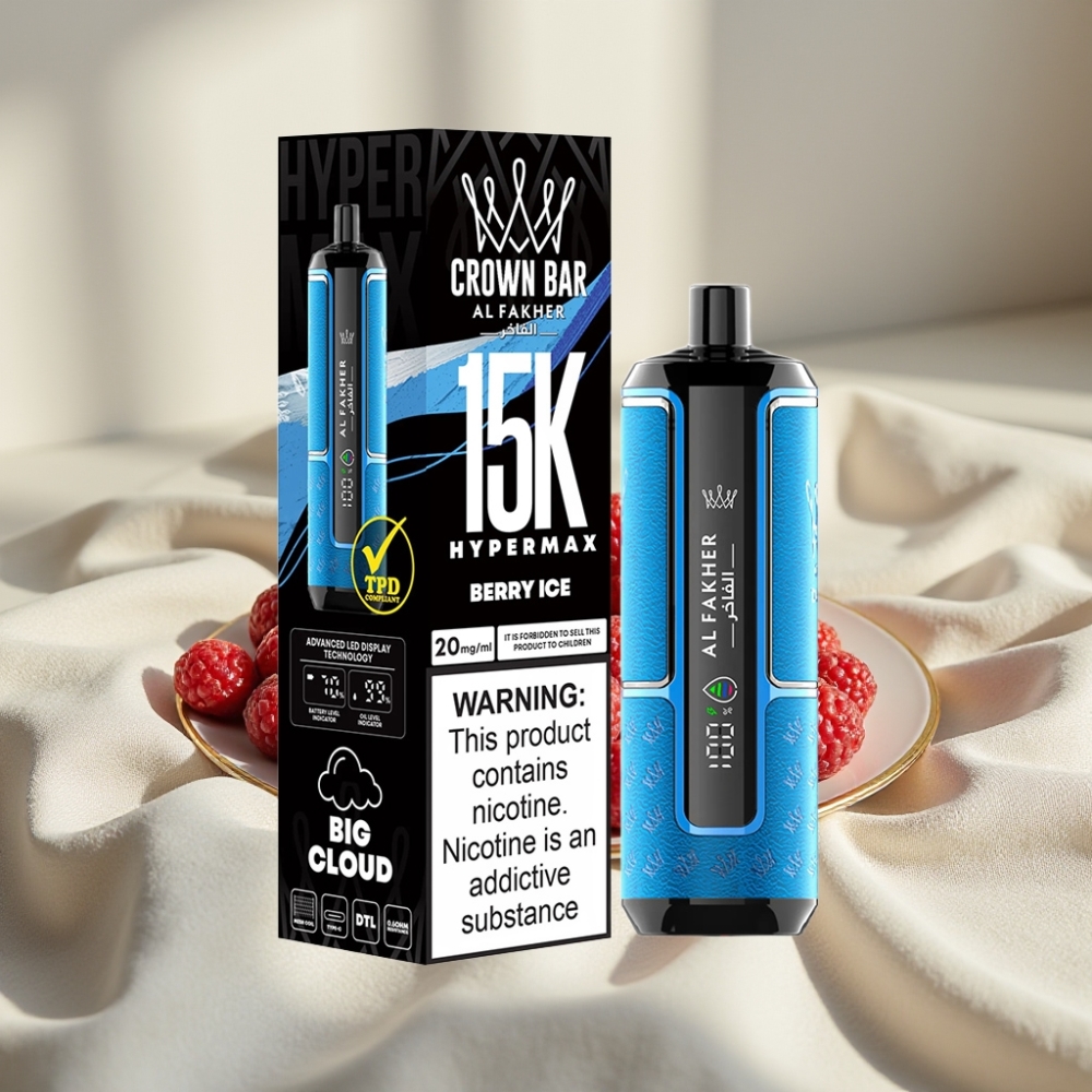 Al Fakher Crown Bar 15K Hypermax Disposable Vape Kit Afine de Gheață