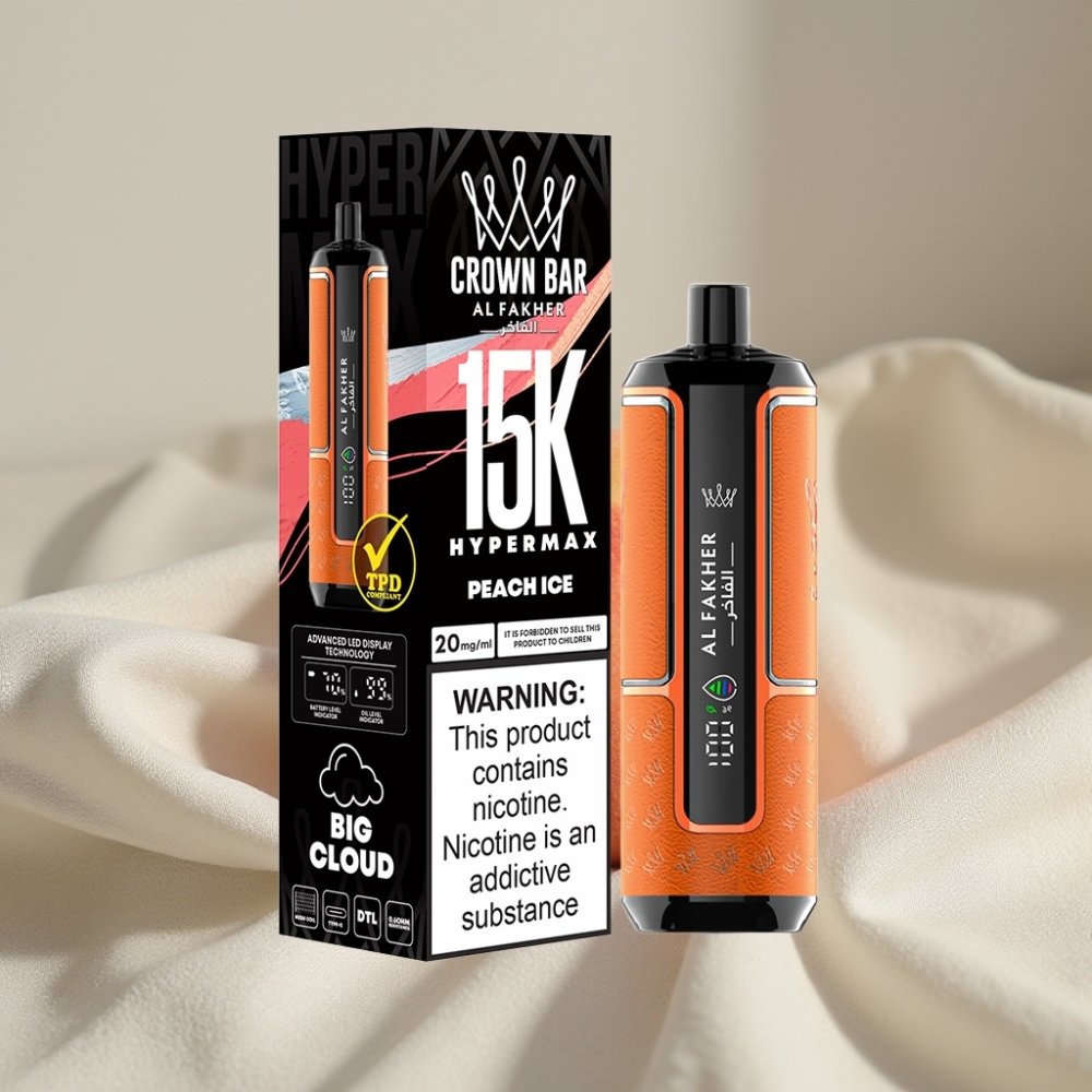Al Fakher Crown Bar 15K Hypermax Pufă 22ml Peach Ice