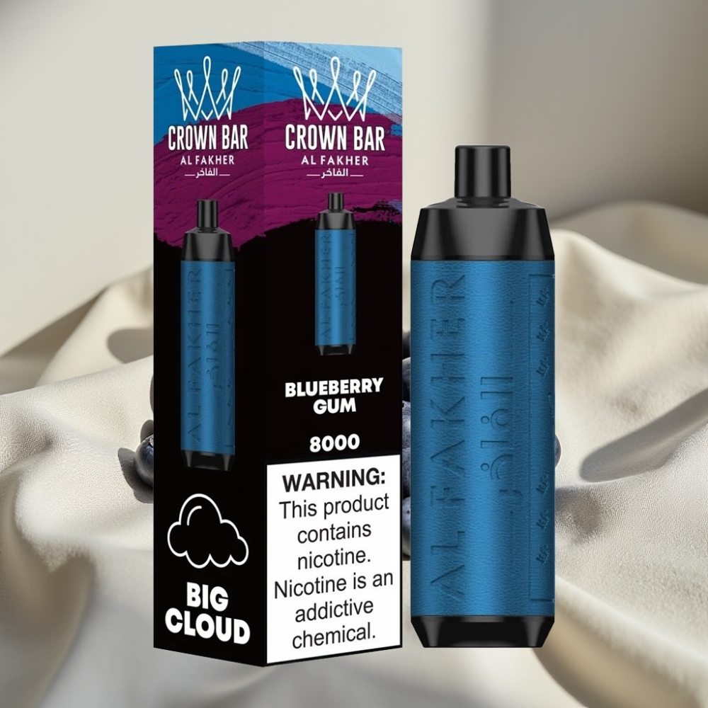 Al Fakher Crown Bar 8000 Crystal Disposable Vape Gumă de Afine 18ml 5mg
