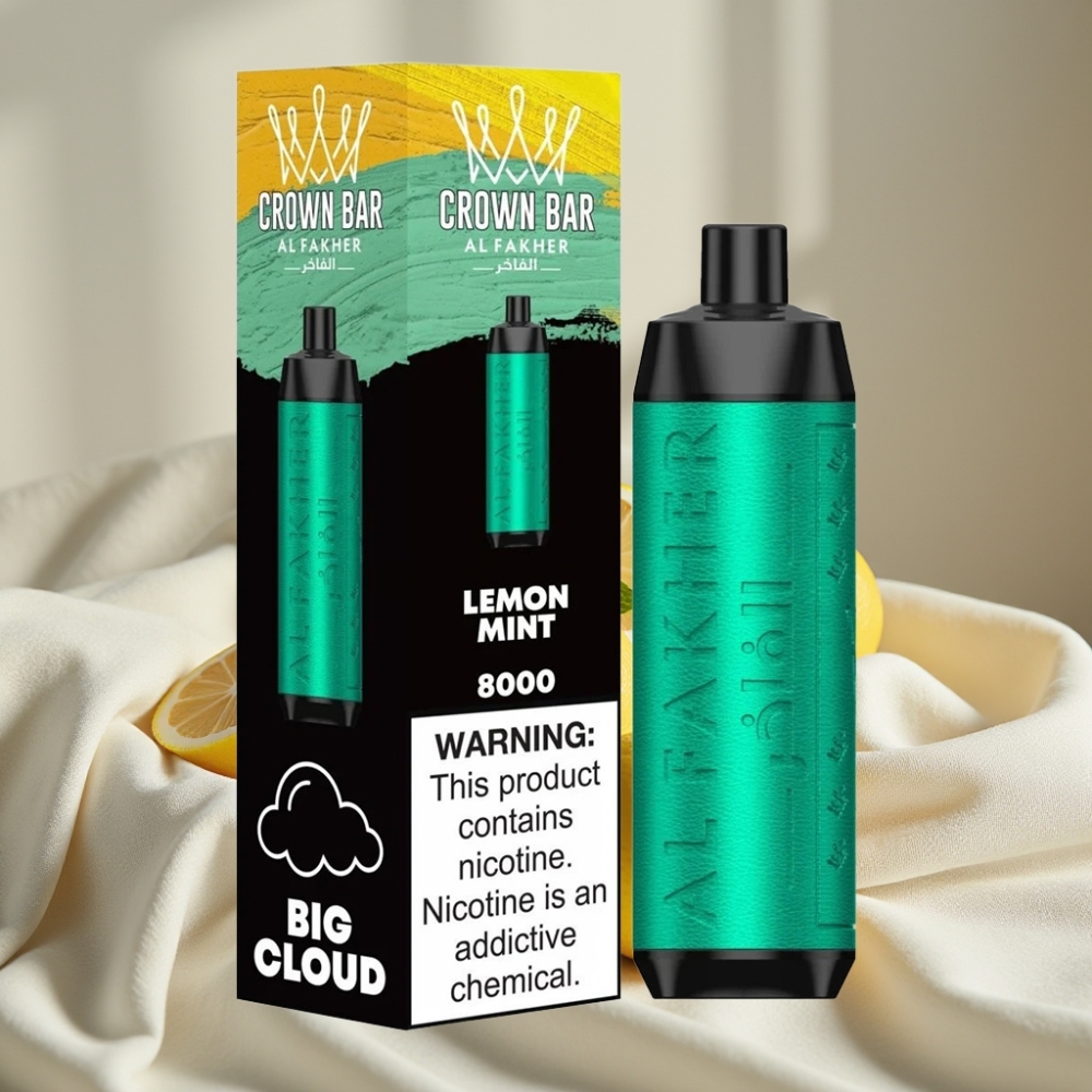 Al Fakher Crown Bar 8000 Crystal - Lămâiță Mentă, 18ml, 5mg, 600mAh