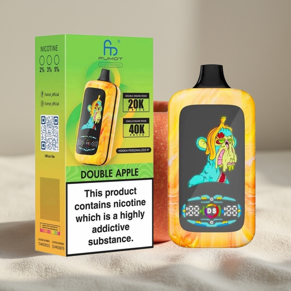 Fumot Digital Monkey 40000 Pufuri Dual Engine Măr Dublu
