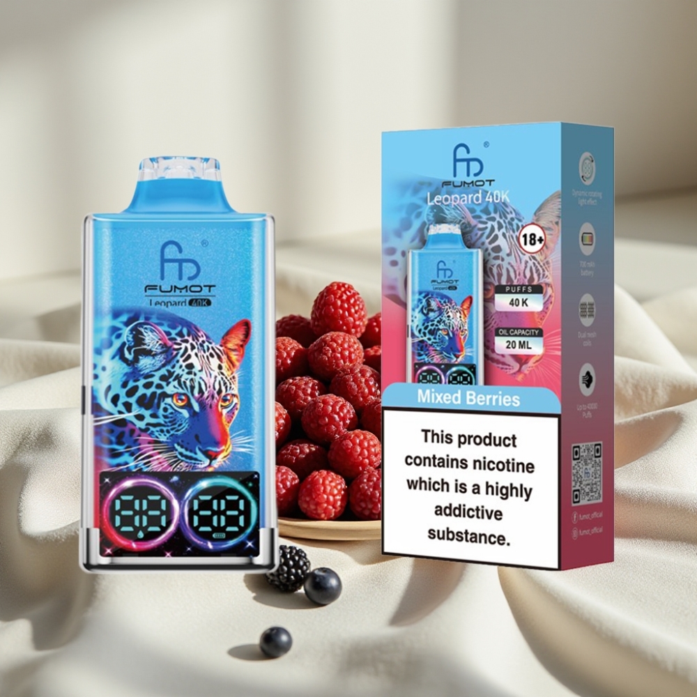 Fumot Leopard 40K Puffs Dual Mesh, 700mAh, Afine Mixte, Încărcare Type-C