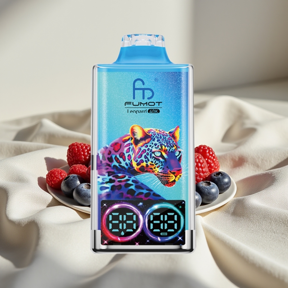 Fumot Leopard 40K Puffs Dual Mesh, Afine Zmeură, Tip-C, 700mAh