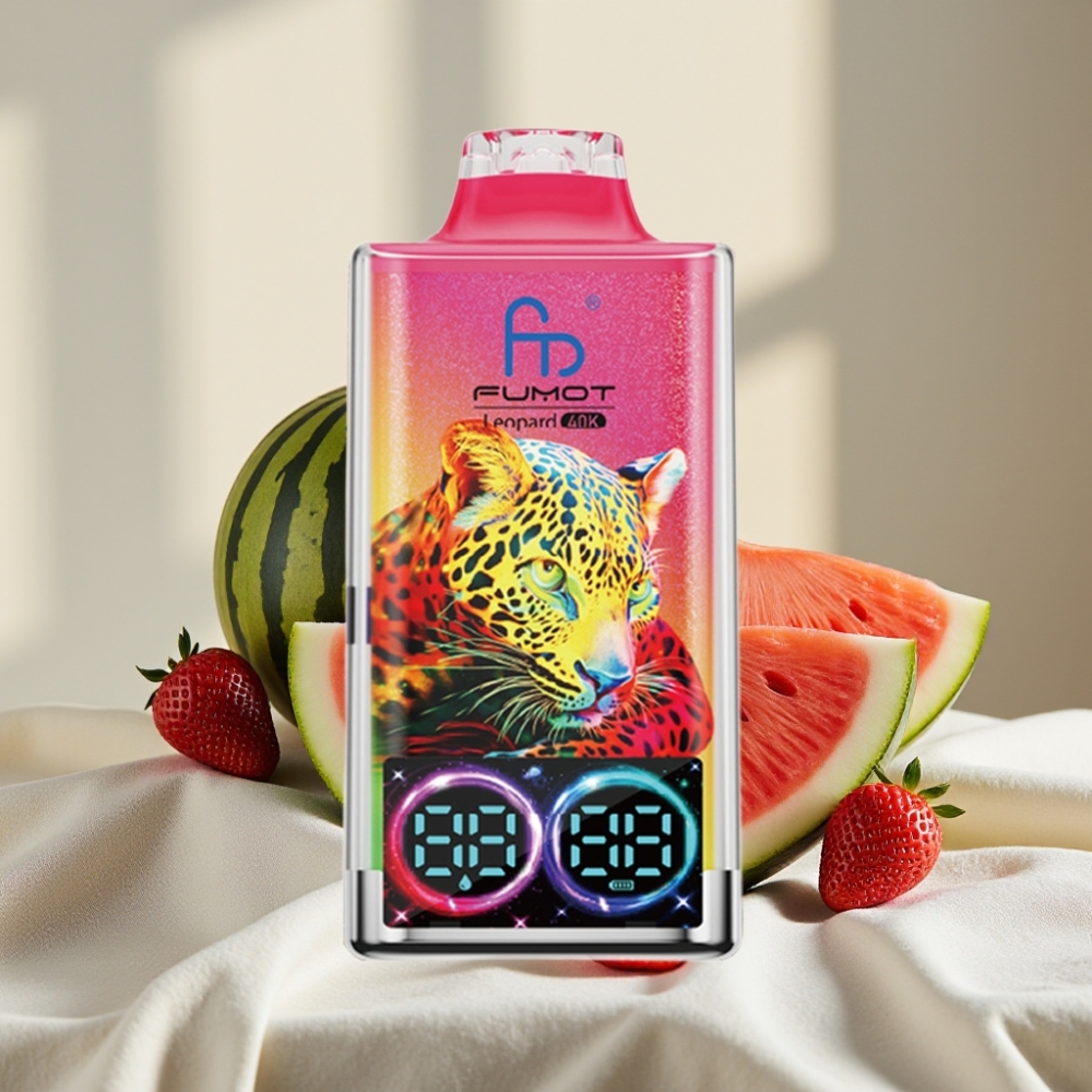 Fumot Leopard 40K Puffs Dual Mesh, Capsuni Pepene, 700mAh, Type-C