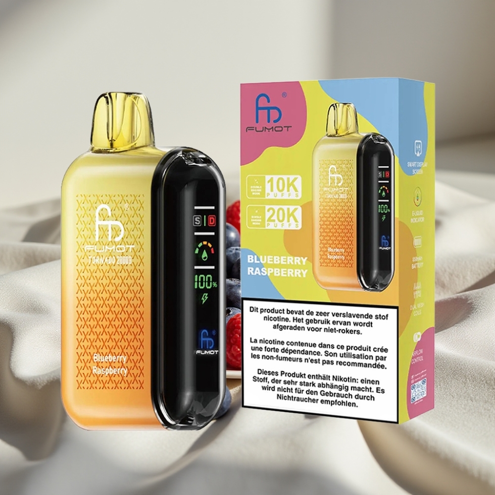 Fumot Tornado 20000 Pufuri Afine Zmeură 20ml 850mAh