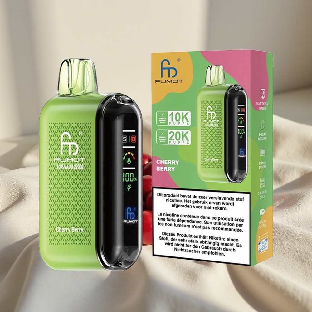 Fumot Tornado 20000 Pufuri Cireș-Boabe 20ml 850mAh Dual Mesh