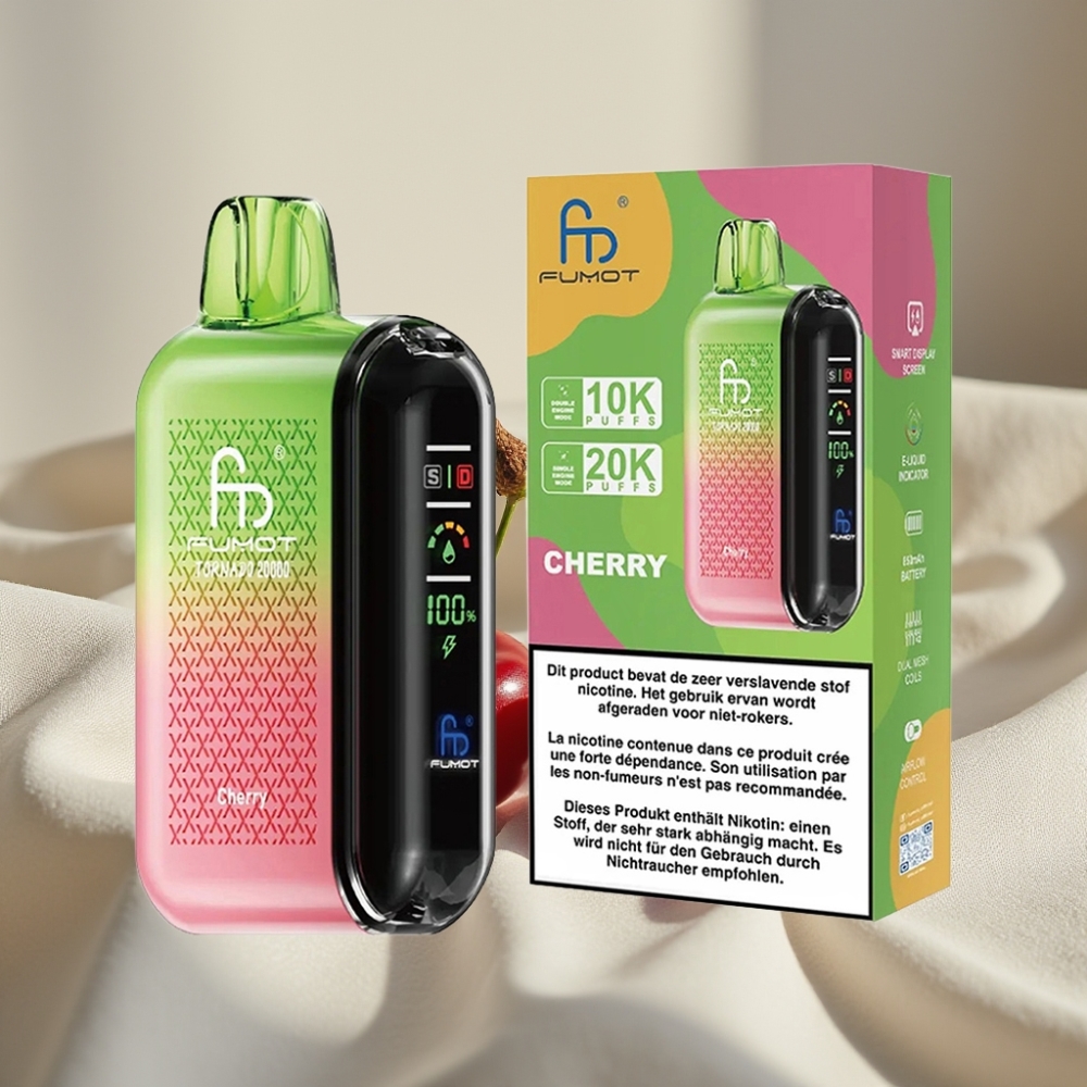 Fumot Tornado 20000 Pufuri Cireșă Dual Mesh 20ml 850mAh