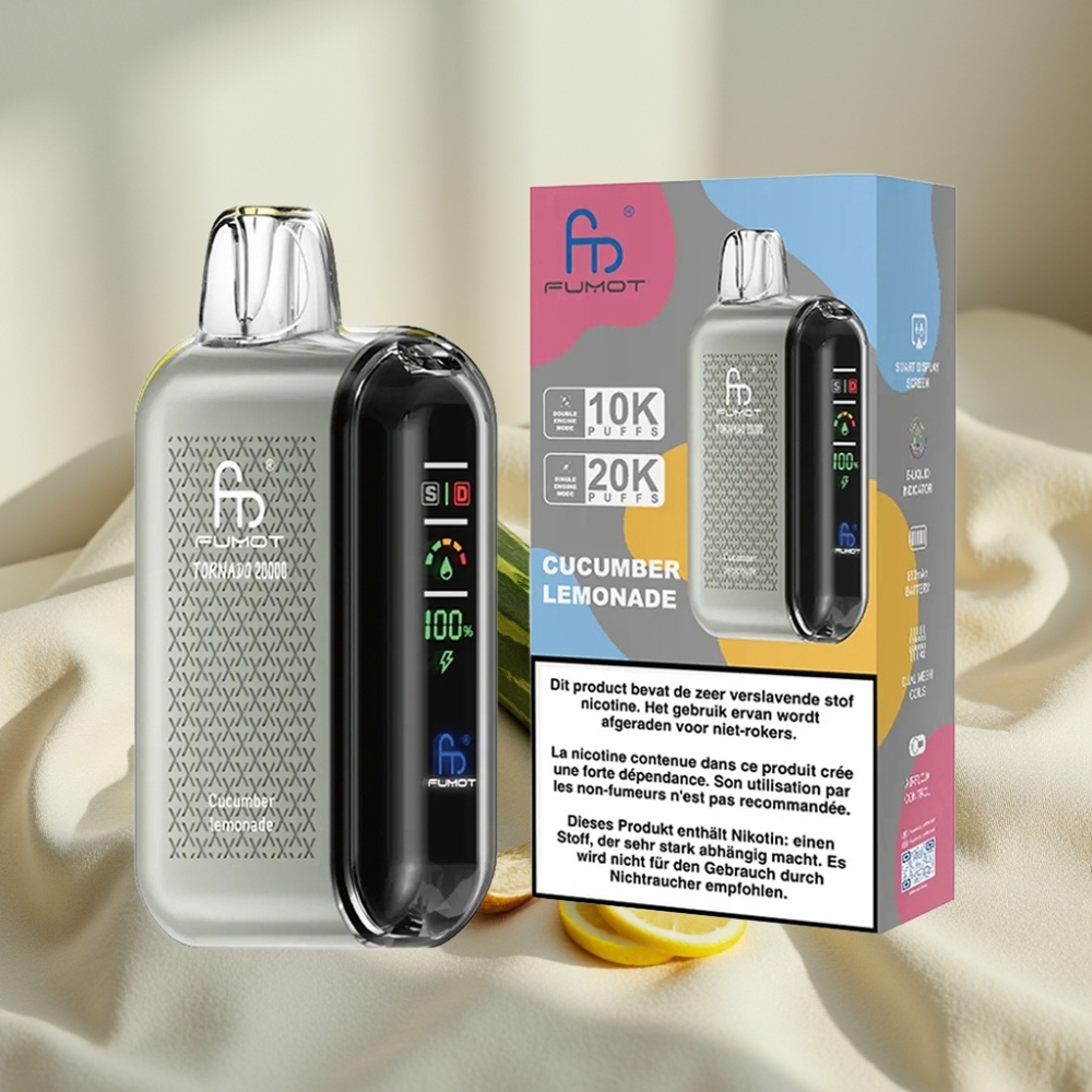 Fumot Tornado 20000 Pufuri Cucumber Limonadă Dual Mesh 20ml