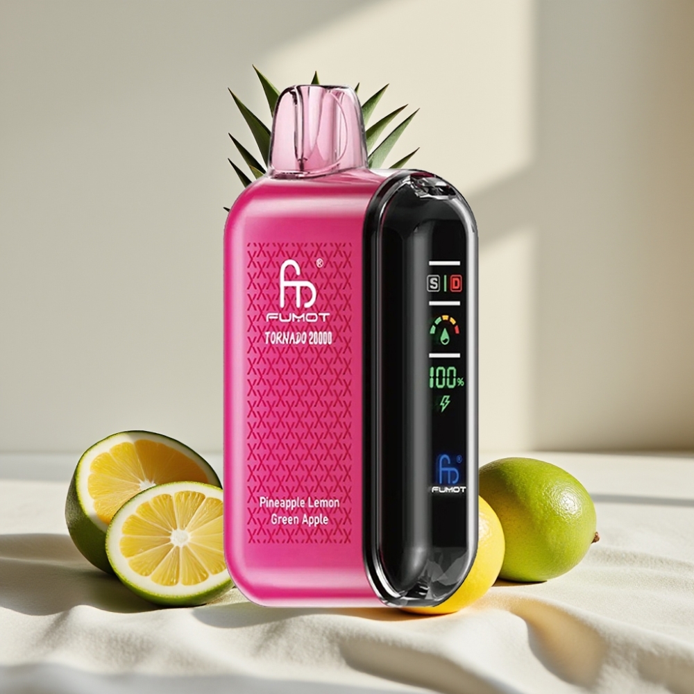 Fumot Tornado 20000 Pufuri Dual Mesh 20ml Ananas Lămâie Măr Verde