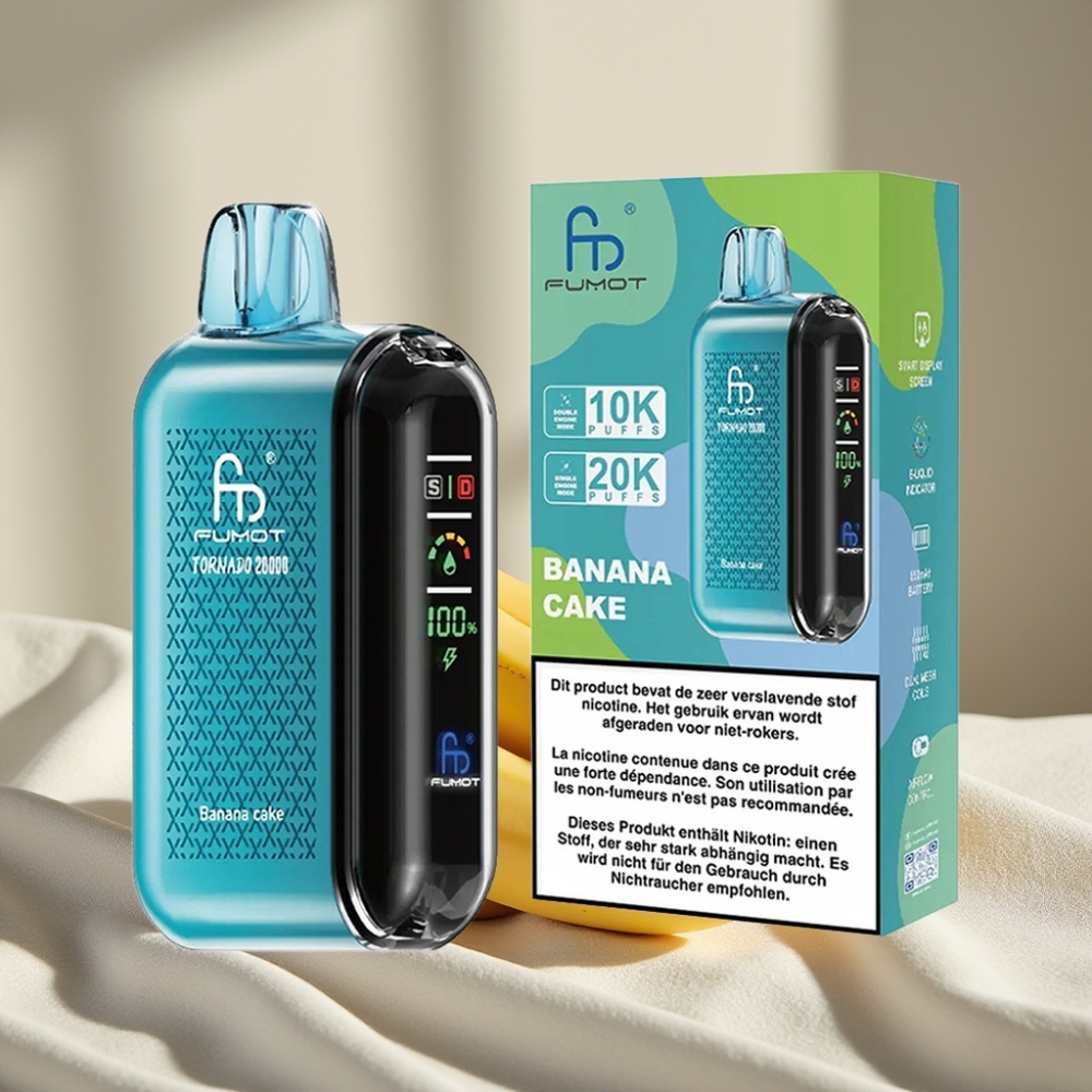 Fumot Tornado 20000 Pufuri Dual Mesh Coil Banana Cake 20ml 850mAh