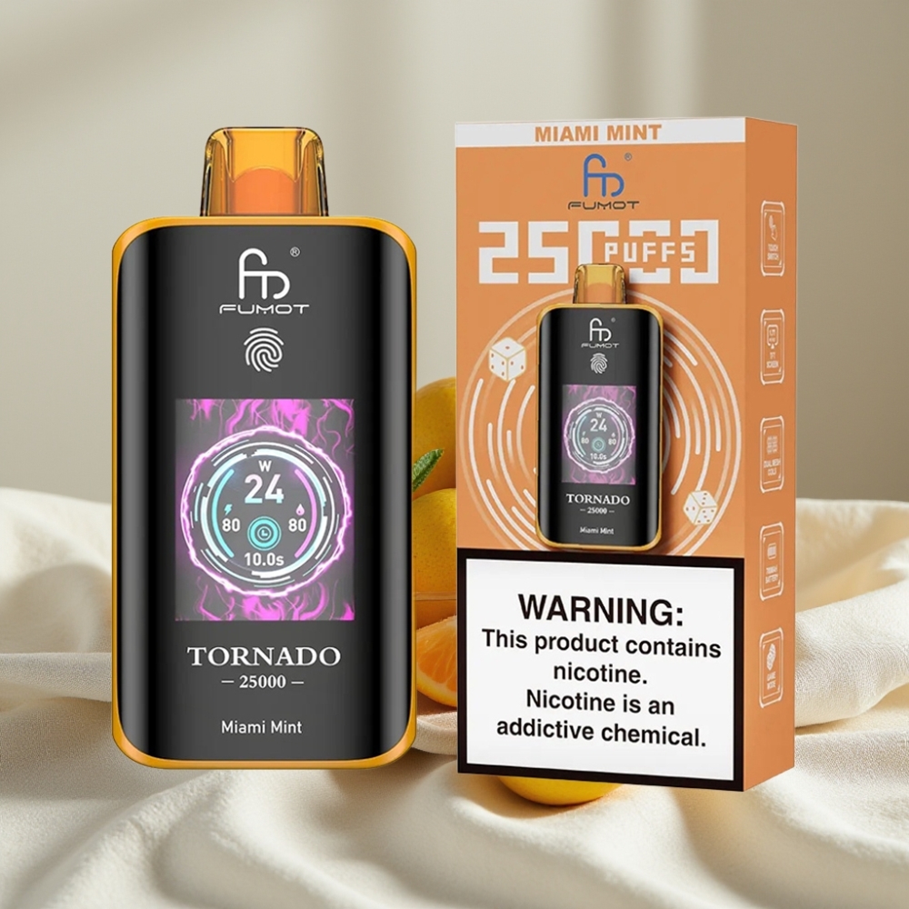 Fumot Tornado 25000 Puffs Miami Mentă Baterie 700mAh Tip-C