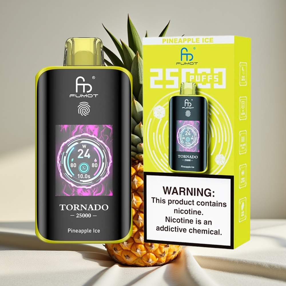 Fumot Tornado 25000 Pufuri Ananas Gheață HD Screen 20ml Type-C