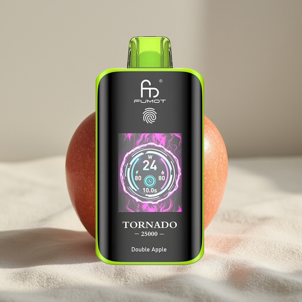Fumot Tornado 25000 Pufuri Ecran HD 20ml Măr Dublu distributor Romania