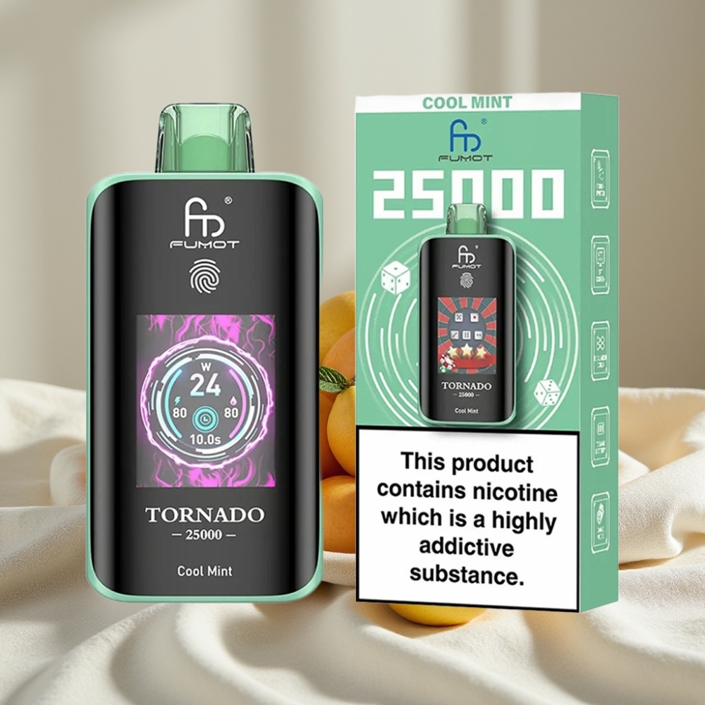Fumot Tornado 25000 Pufuri Ecran HD 20ml Mentă Răcoroasă