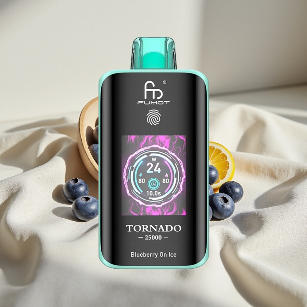 Fumot Tornado 25000 Pufuri Ecran HD Afine Înghețată 20ml