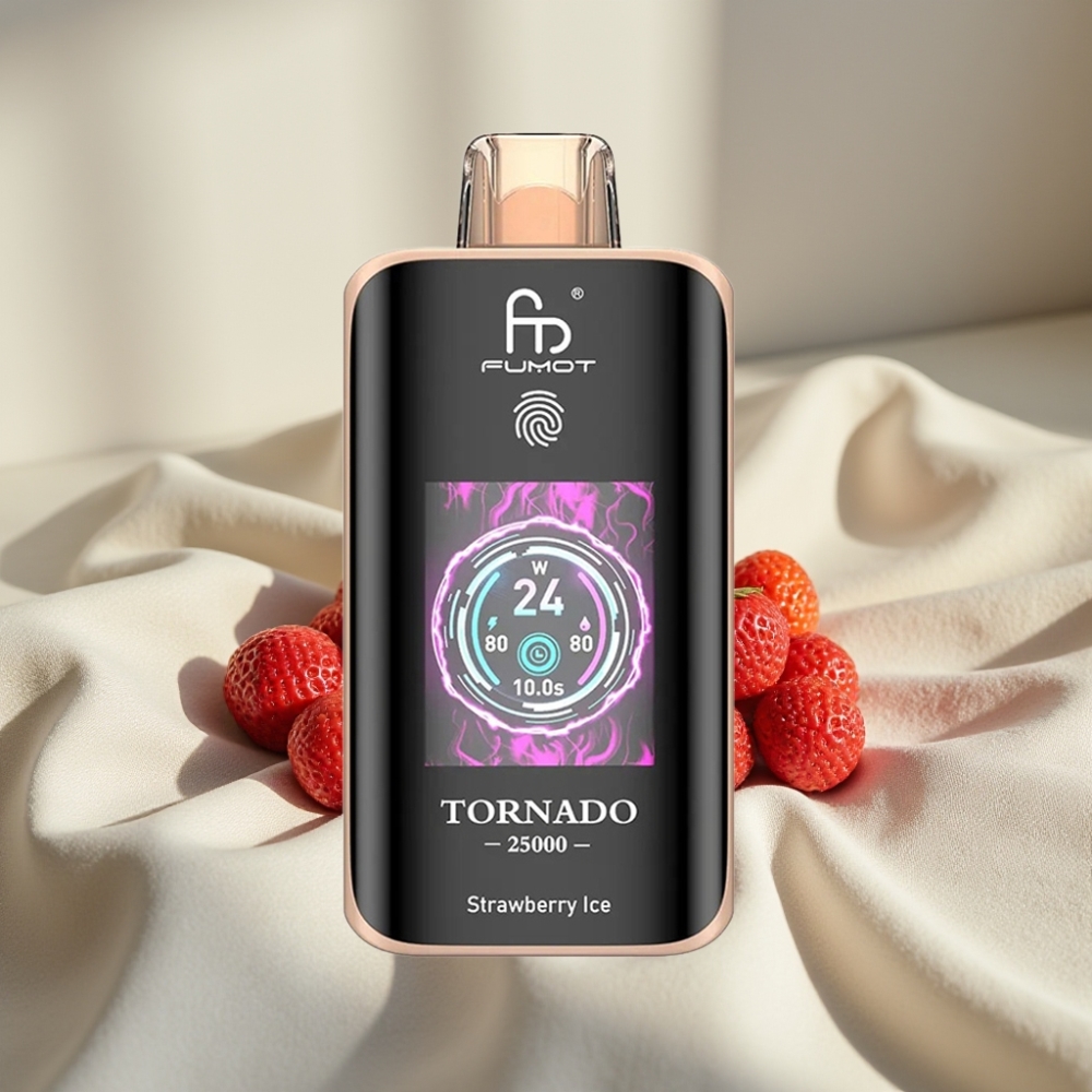 Fumot Tornado 25000 Pufuri Ecran HD Capsa Unica Capsa Unică Capsă Unică cu Aroma de Căpșuni Înghețate și Baterie 700mAh