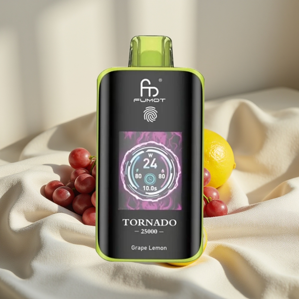 Fumot Tornado 25000 Pufuri Ecran HD Grape Lemon 20ml 700mAh