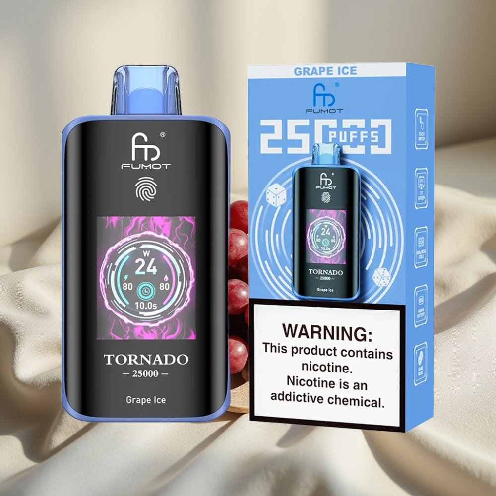 Fumot Tornado 25000 Pufuri Ecran HD Strugure Înghețat 20ml