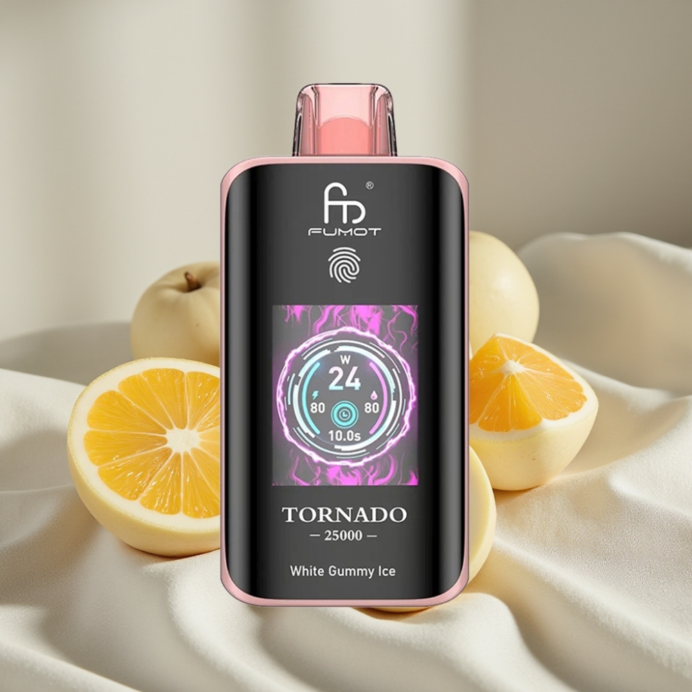 Fumot Tornado 25000 Pufuri Ecran HD White Gummy Ice