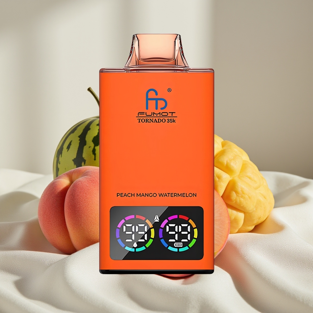 Fumot Tornado 35K Bucăți Dulci-Piersică-Mango-Ananas Dual Mesh RGB