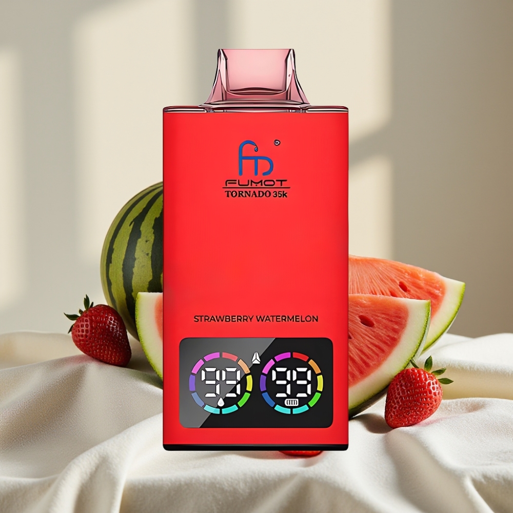 Fumot Tornado 35K Duo Mesh, 15ml, USB-C, Căpșuni Pepene