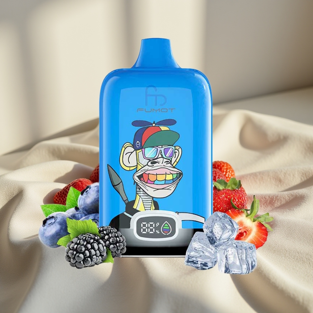 Fumot Tornado Digital Box 12000 Pufuri Capsă Dispozabilă Căpșuni Struguri 20ml