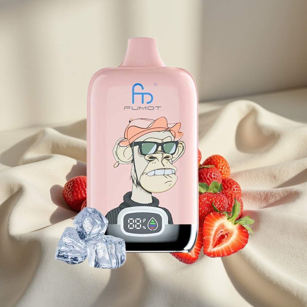 Fumot Tornado Digital Box 12000 Pufuri Capsă Dispozabilă Capsă Mesh 20ml Căpșuni Gheață