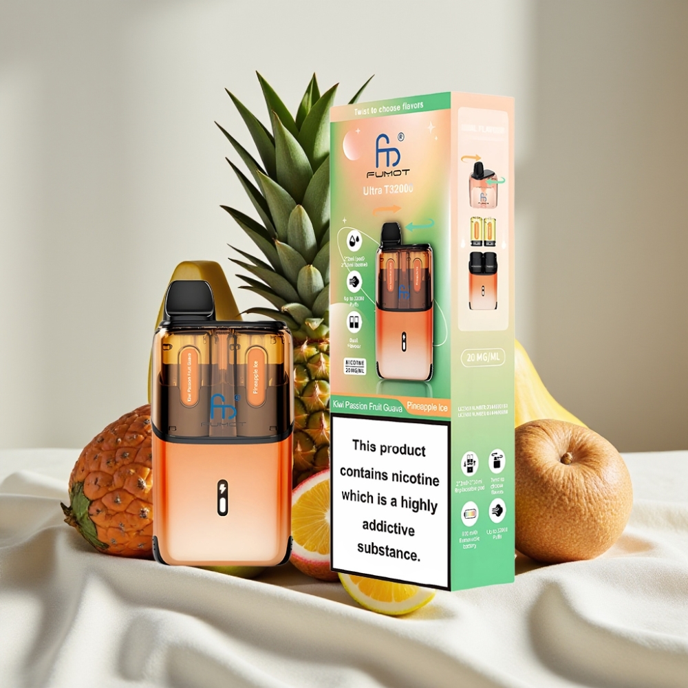 Fumot Ultra T32000 32000 Pufări 24ml Kiwi Fructul Pasării Goyava - Ananas Gheață