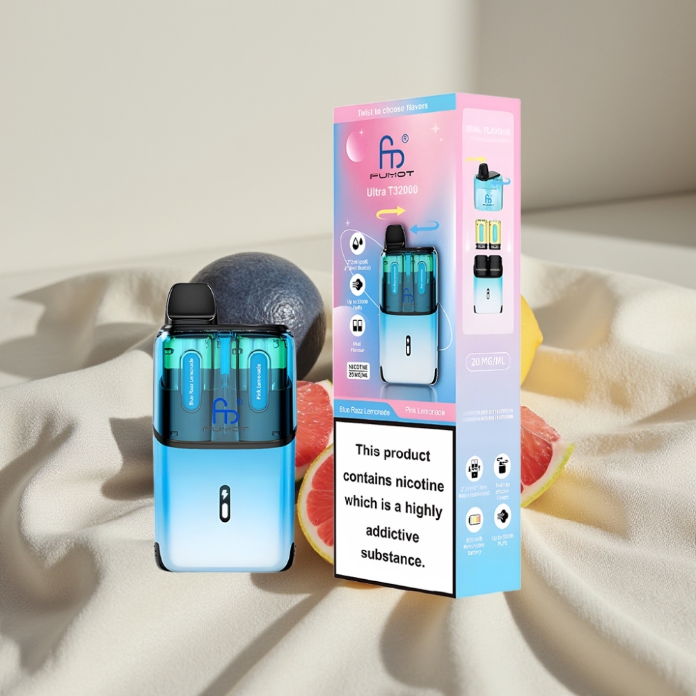 Fumot Ultra T32000 32000 Pufuri 24ml Blue Razz Lemonade - Limonadă Roz