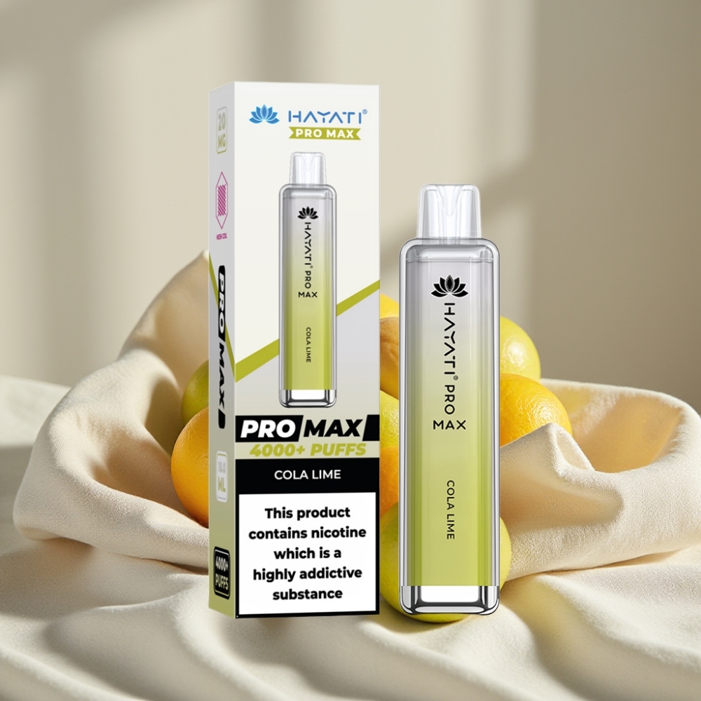 Hayati Pro Max 4000 Puffs Duramă Recarabilă Cola Lime