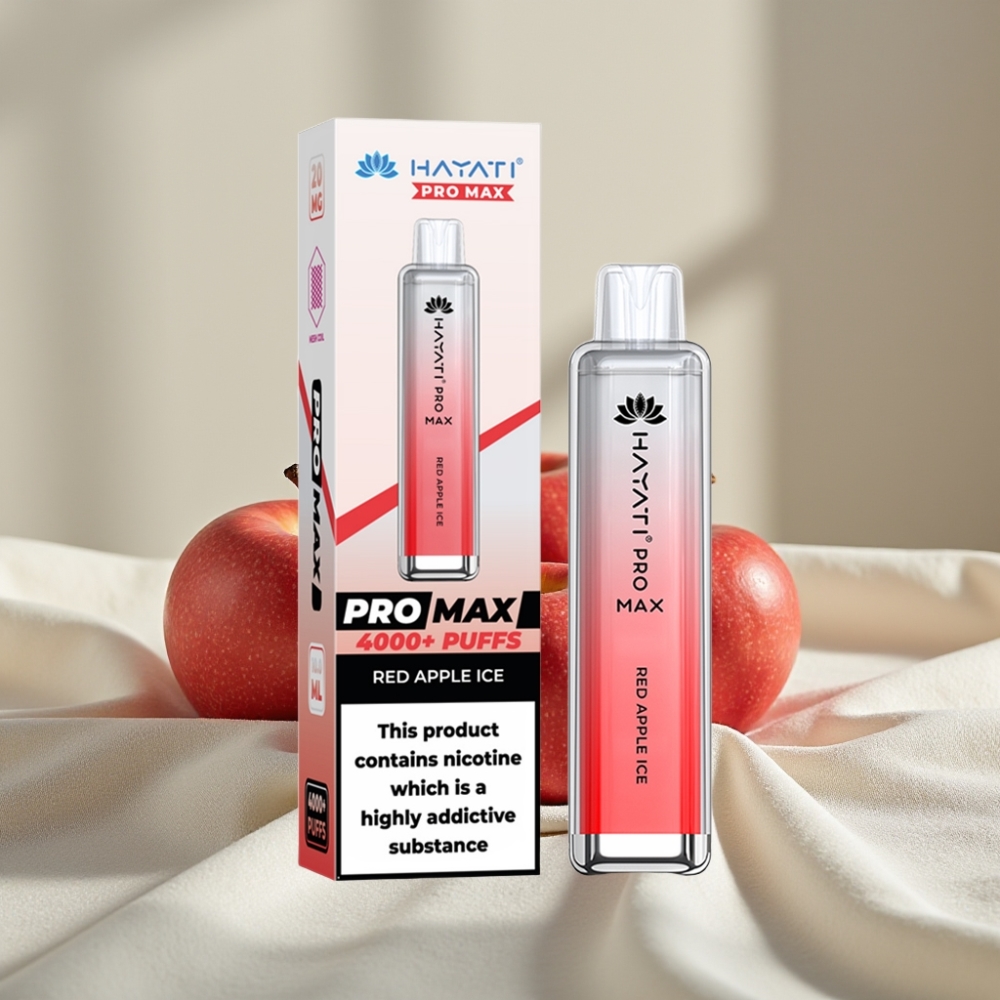 Hayati Pro Max 4000 Puffuri Măr Roșu Gheață 1400mAh Recargabil