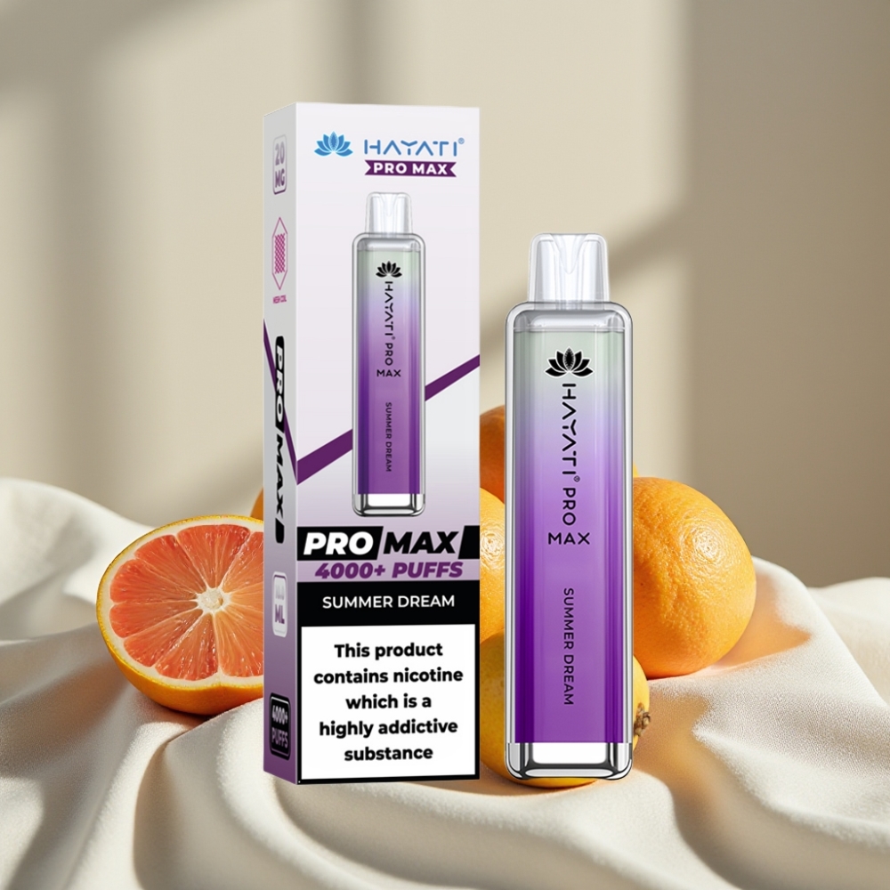Hayati Pro Max 4000 Puffuri Vape Disposable Vis de Vară Reîncărcabil 1400mAh