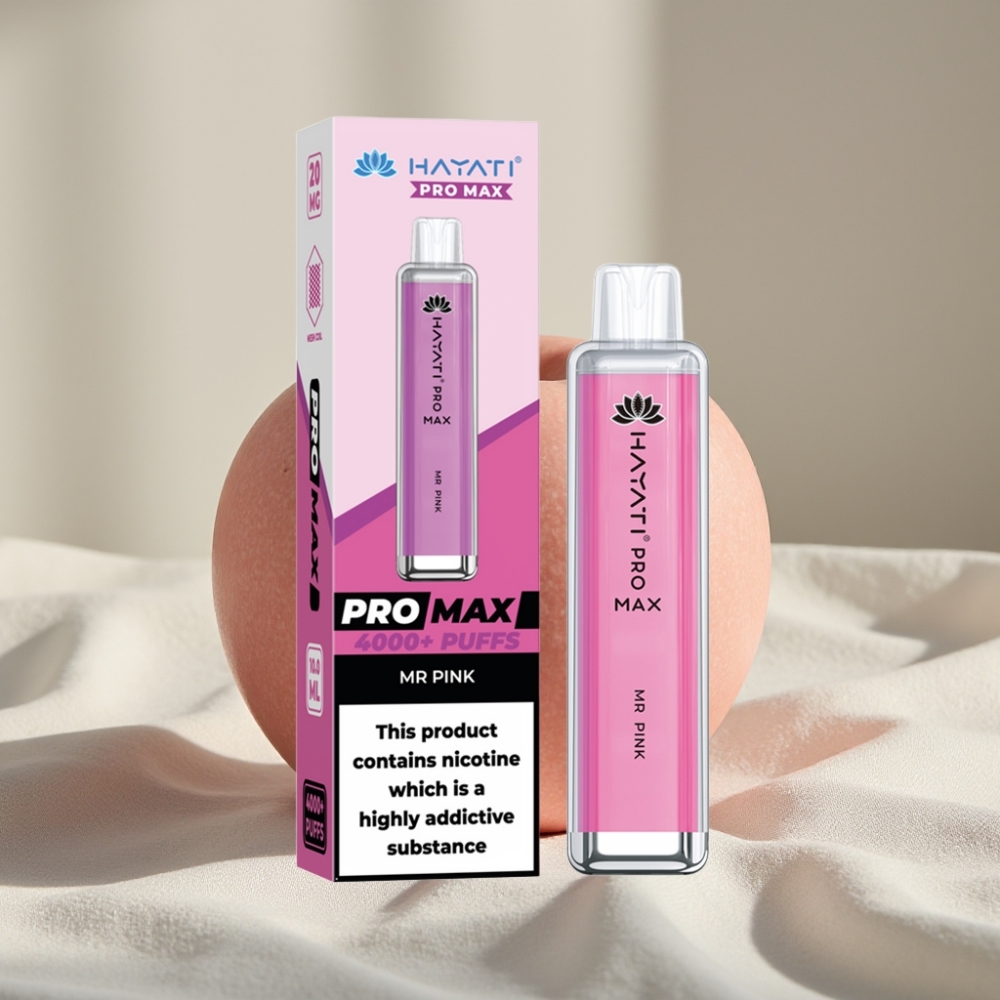 Hayati Pro Max 4000 Pufuri Baterie 1400mAh Aroma Roz
