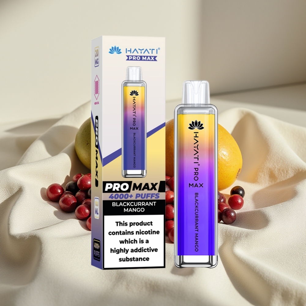 Hayati Pro Max 4000 Pufuri Blackcurrant Mango Reincarcabil 1400mAh