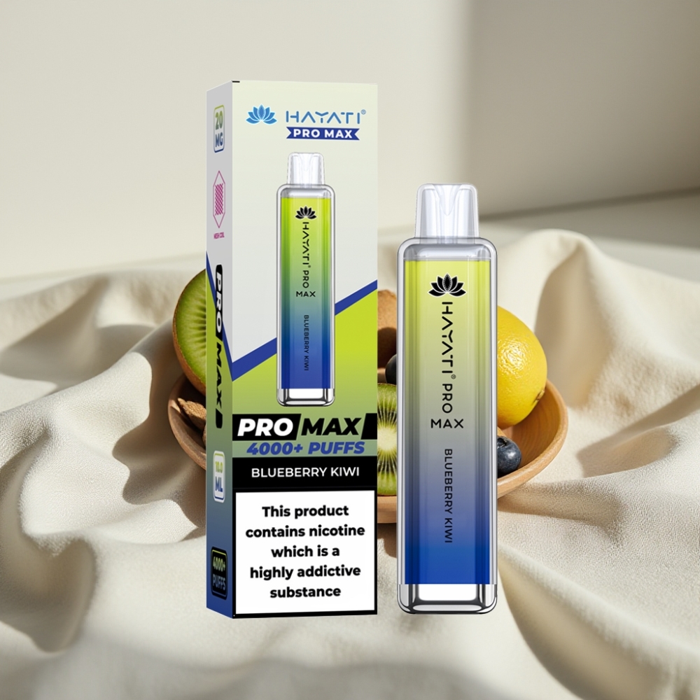 Hayati Pro Max 4000 Pufuri Reîncărcabil Coil Dual 1.1 Ohm Aroma Afină Kiwi