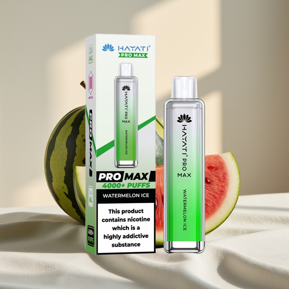 Hayati Pro Max 4000 Pufuri Reîncărcabil LED Crystal Pepene Gheață