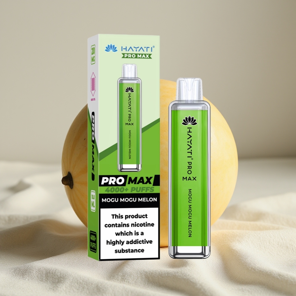 Hayati Pro Max 4000 Pufuri Reîncărcabil cu Aroma de Pepene Mogu Mogu și LED