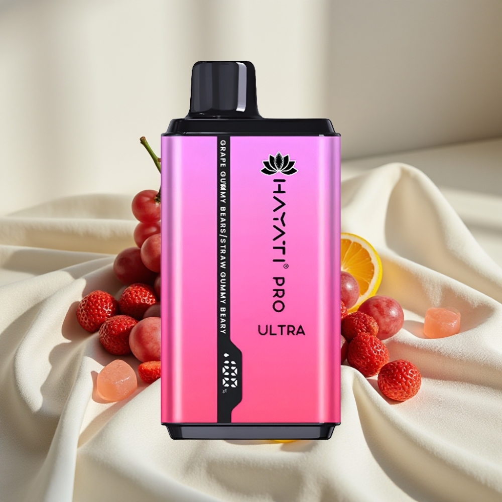 Hayati Pro Ultra 15000 Pufuri Aromă Gummy Bear Struguri Căpșuni 2×12ml 2%