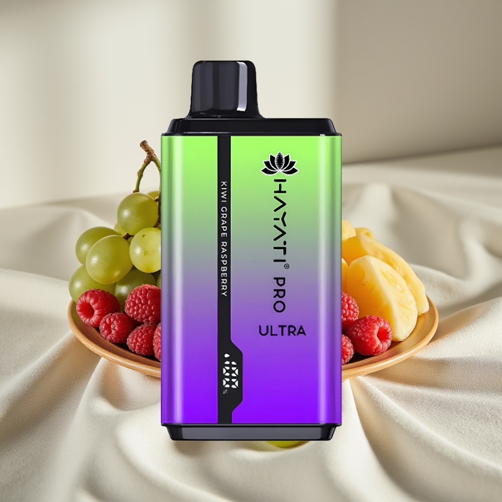 Hayati Pro Ultra 15000 Pufuri Kiwi Strugure Zmeură 2×12ml 2%