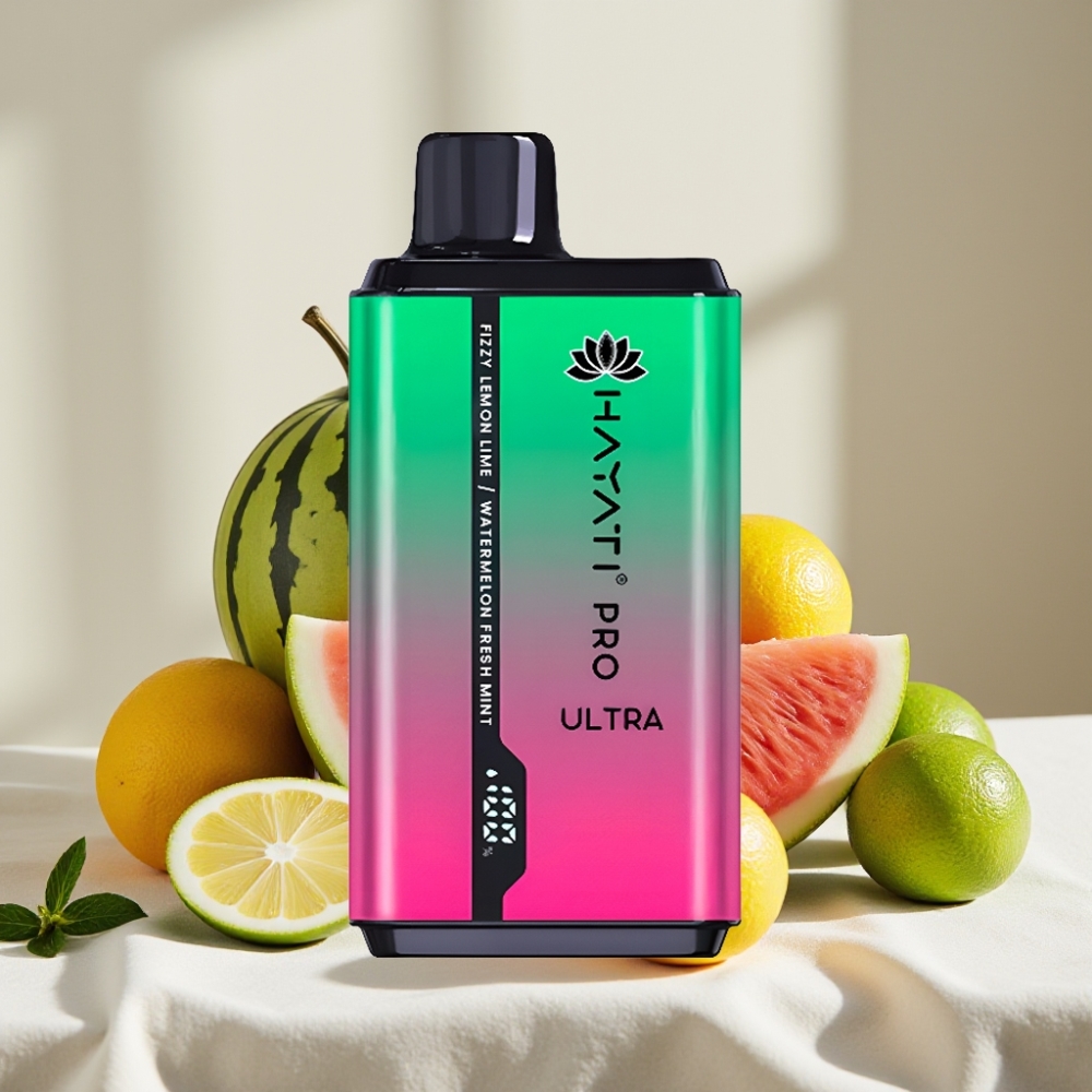 Hayati Pro Ultra 15000 Pufuri Lămâie & Lime Fizic Pepene Măslin Mentă Proaspătă