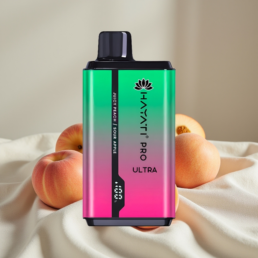 Hayati Pro Ultra 15000 Pufuri Măr Acru Piersică Zemoasă 850mAh 24ml