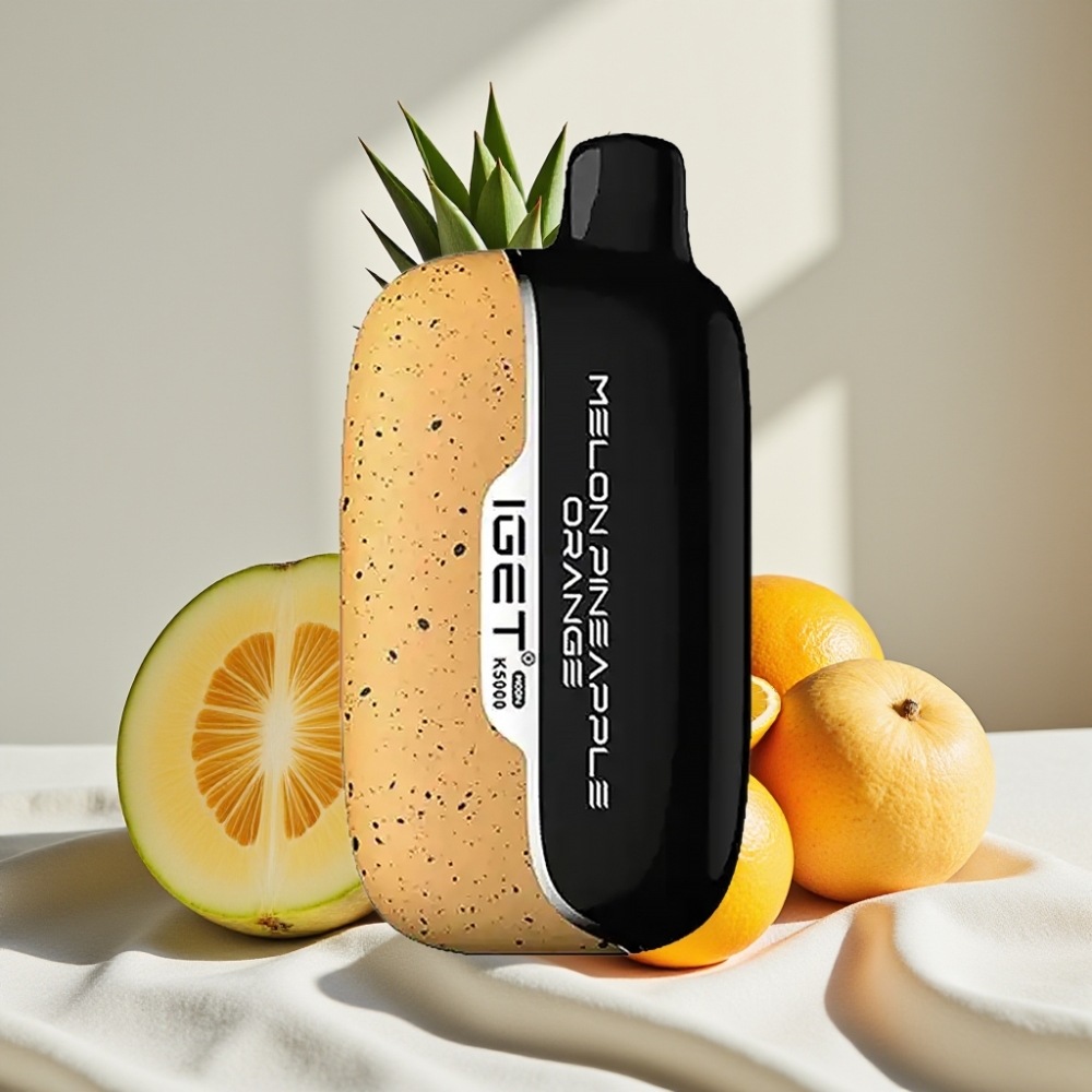 IGET Moon K5000 Pufuri Dispozabil Gust Pepene Ananas Portocala 5000 Pufuri 81.5g