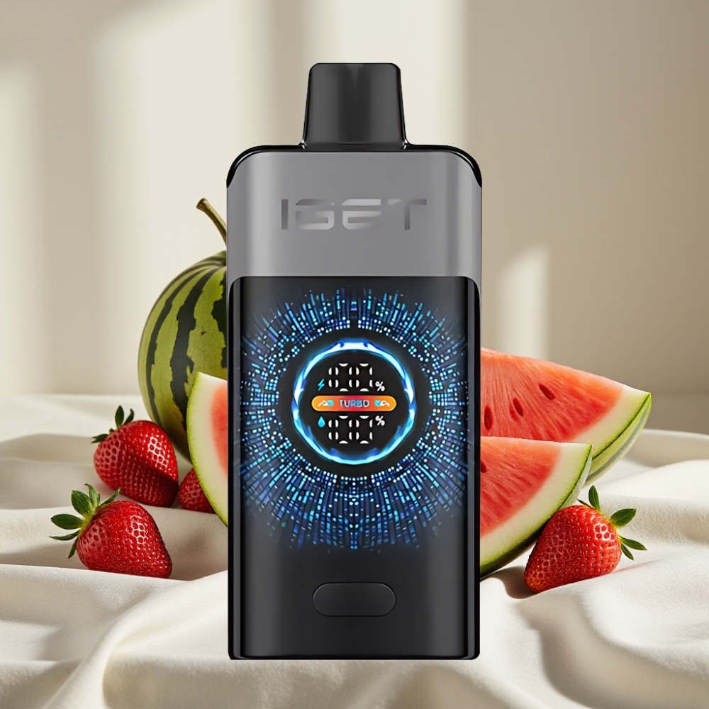 IGET ONE 12000 Pufuri Vape Disposable Capsuni Pepene Gheata, 2700mAh, 0.6ohm Dual Mesh