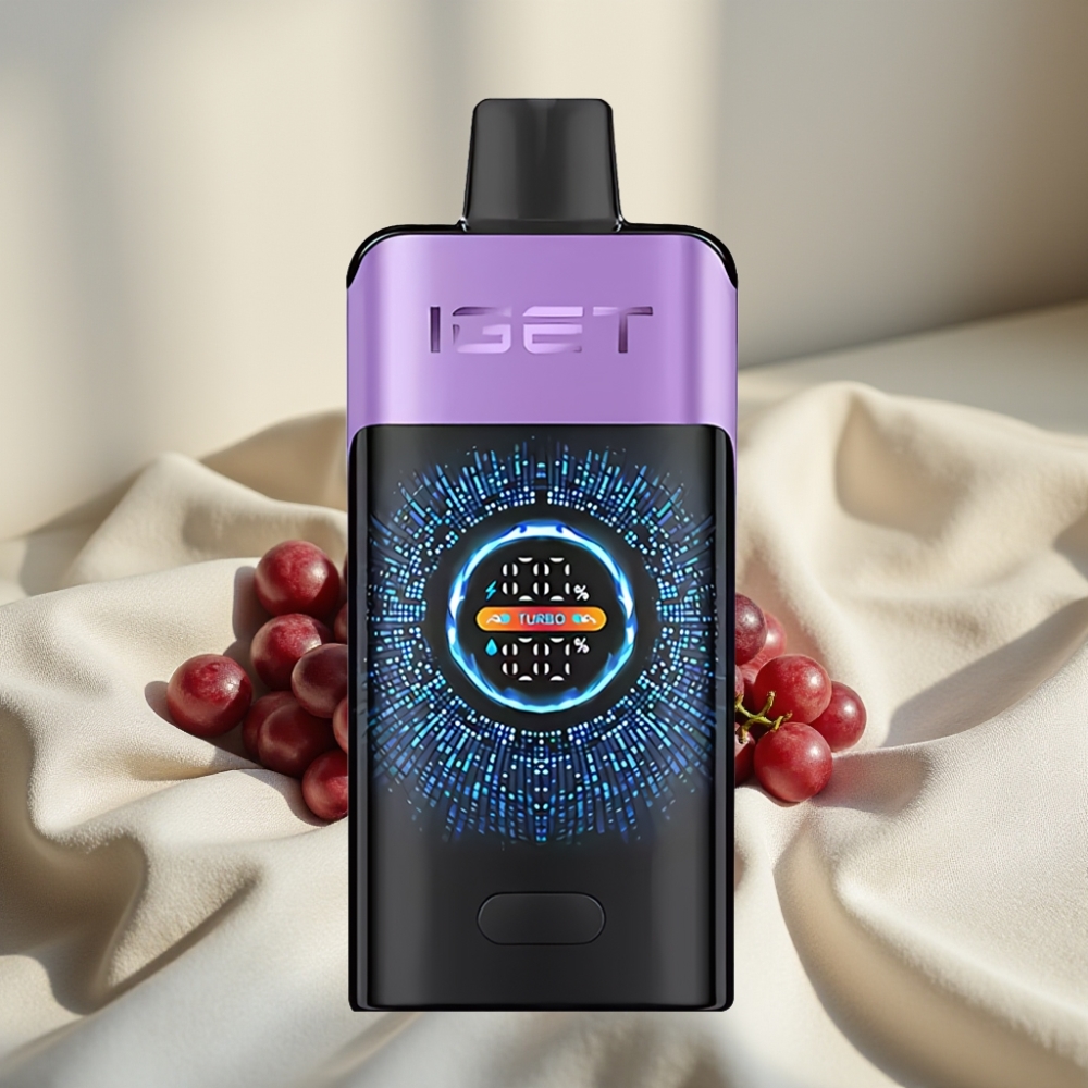 IGET ONE 12000 Pufuri Vape Dispozabil cu Strugure Înghețat și Ecran Color Curbat