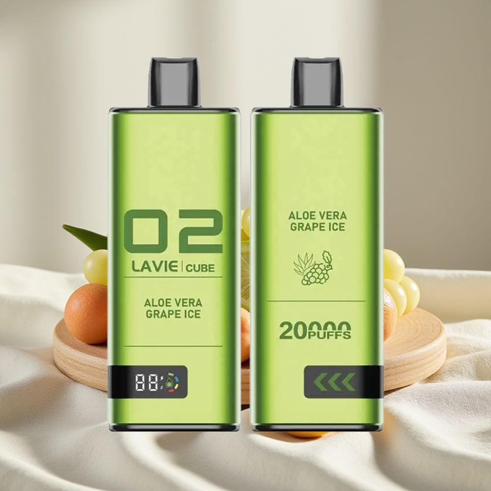 Lavie Cube 20000 Pufuri Disposable Vape Aloe Vera Struguri Gheață 28ML 5% Nicotină